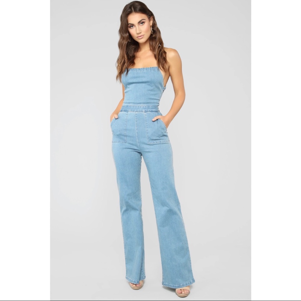 Fashion Nova Denim Jumpsuit